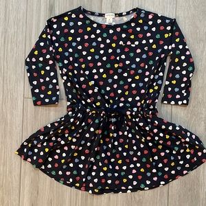 Crewcuts Size 6 Valentines heart dress with drawstring waist